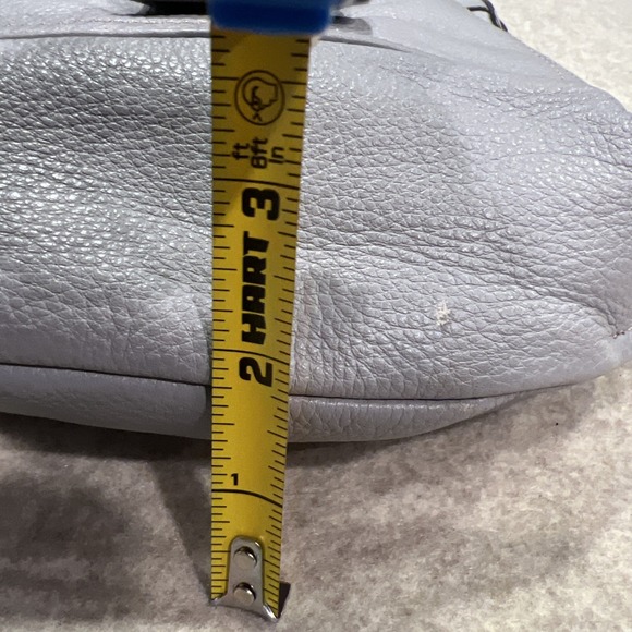 B. Makowsky Light Gray Leather Crossbody With Animal Print Lining Gorgeous - Picture 11 of 16